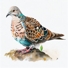 Turtle Dove watercolor created by Generative Ai Tools