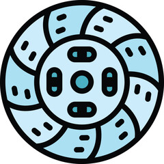 Poster - Automotive clutch icon. Outline Automotive clutch vector icon for web design isolated on white background color flat