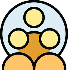 Poster - human resources group icon. outline human resources group vector icon for web design isolated on whi