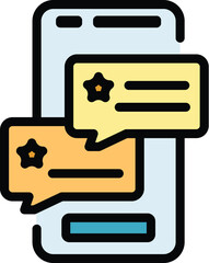 Poster - human resources phone chat icon. outline human resources phone chat vector icon for web design isola