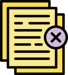 Poster - Liability documents icon. Outline Liability documents vector icon for web design isolated on white background color flat