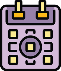 Aufkleber - rush job calendar day icon. outline rush job calendar day vector icon for web design isolated on whi