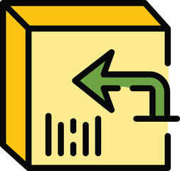 Poster - exchange box icon. outline exchange box vector icon for web design isolated on white background colo