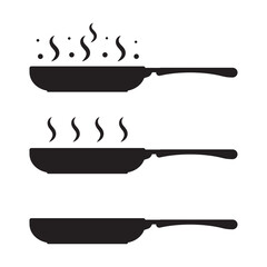 Wall Mural - Frying pan icon. Frying pan vector sign.