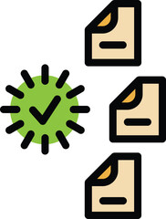 Poster - Loading files icon. Outline Loading files vector icon for web design isolated on white background color flat