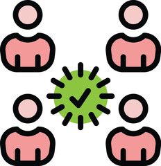 Poster - Approved students icon. Outline Approved students vector icon for web design isolated on white background color flat