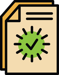 Poster - Loading document icon. Outline Loading document vector icon for web design isolated on white background color flat
