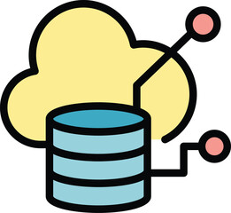 Poster - computing storage data icon. outline computing storage data vector icon for web design isolated on w
