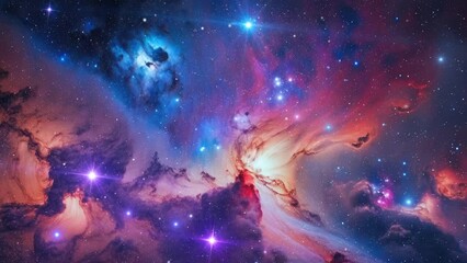 Wall Mural - beautiful nebula travel in 4k