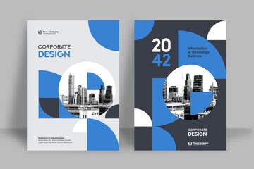 City Background Business Book Cover Design Template