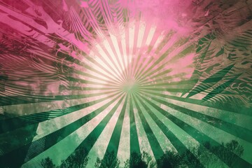 Poster - colorful abstract background with shades of green and pink. Generative AI