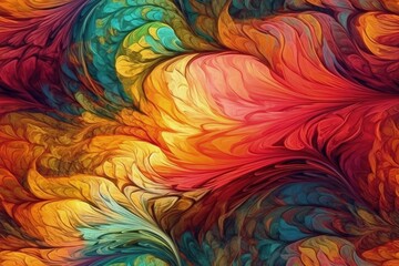 Poster - vibrant and dynamic abstract background with colorful swirls and patterns. Generative AI