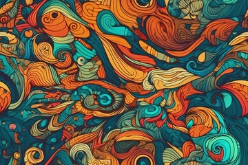 Poster - vibrant and colorful abstract background with a mix of shades and hues. Generative AI