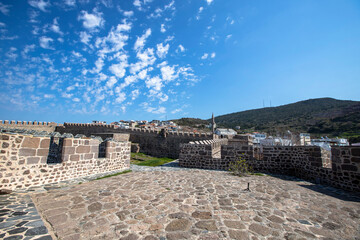 Wall Mural - Canakkale - Babakale Castle and city center, the westernmost point of Turkey and Asia