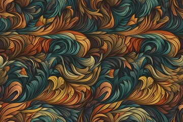 Poster - vibrant and colorful abstract pattern with multiple hues and shades. Generative AI