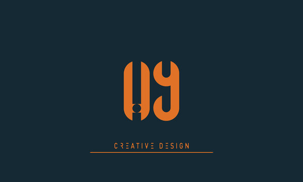 Alphabet letters Initials Monogram logo HY , YH
