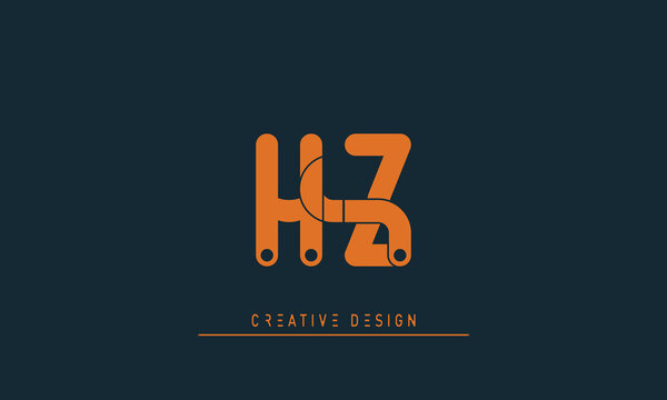 Alphabet letters Initials Monogram logo HZ , ZH