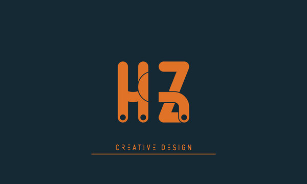 Alphabet letters Initials Monogram logo HZ , ZH