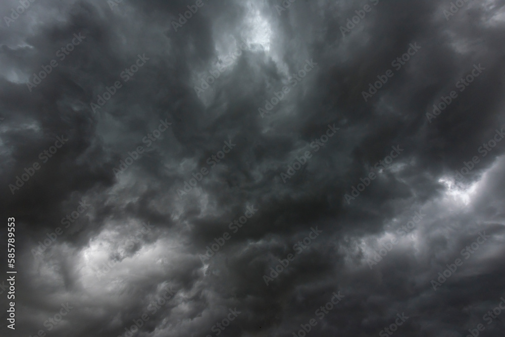 Photo Stock Dramatic dark storm rain clouds black sky background. Dark ...