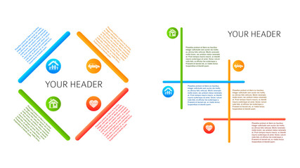 Wall Mural - set design business presentation template. vector illustration eps 10. can be used for chart process