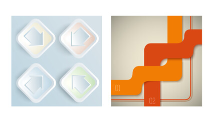 Wall Mural - set design business presentation template. vector illustration eps 10. can be used for chart process