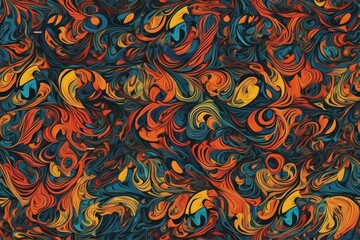 Poster - vibrant and dynamic abstract background with swirling colors. Generative AI