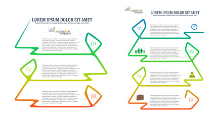 Wall Mural - set design business presentation template. vector illustration eps 10. can be used for chart process