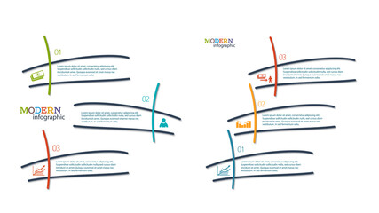 Wall Mural - set design business presentation template. vector illustration eps 10. can be used for chart process