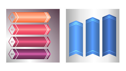 Wall Mural - set design business presentation template. vector illustration eps 10. can be used for chart process