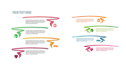 Wall Mural - set design business presentation template. vector illustration eps 10. can be used for chart process