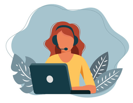 Live support concept. Business customer care service concept. Icon for contact us, support, help, phone call and website click. Flat vector illustration.	
