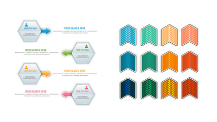 Wall Mural - set design business presentation template. vector illustration eps 10. can be used for chart process