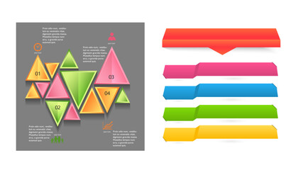 Wall Mural - set design business presentation template. vector illustration eps 10. can be used for chart process