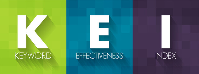 Poster - kei keyword effectiveness index - compares the count result with the number of competing web pages t