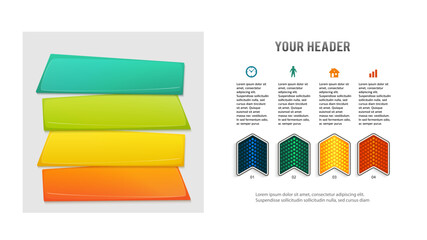 Wall Mural - set design business presentation template. vector illustration eps 10. can be used for chart process