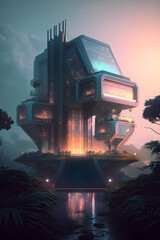 Credible_futuristic_atompunk_villa_cinematic_lighting_surreal