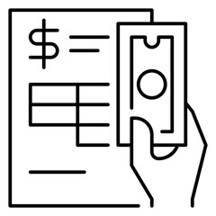 Wall Mural - invoice outline icon