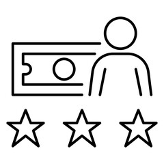 Sticker - rating outline icon