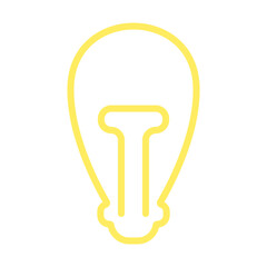 Poster - Yellow light bulb vector. Vector lamp outline icon. Trendy stylish idea lamp icon vector. Achievement vector icon. The study is complete. Electric lamp.