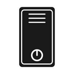 Fototapete - Computer vector icon. Computer box icon. System block vector.