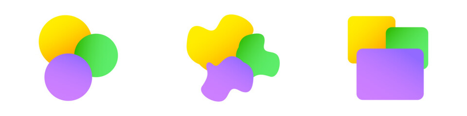 Poster - Set of abstract infographic backgrounds vector. Multicolored shapes vector.