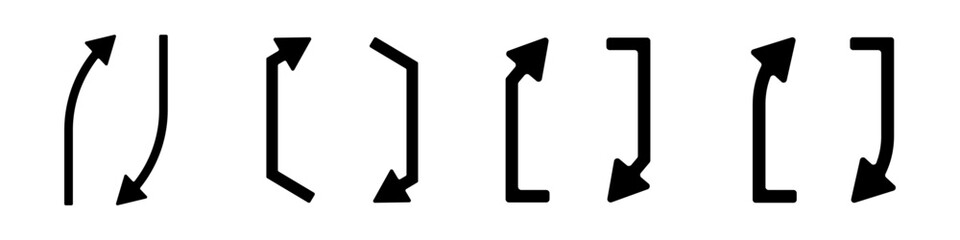 Poster - Black arrows vector. Up arrow and down arrow vector. Set of vector black arrows.