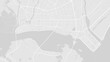 © Kostiantyn - White and light grey Shantou city area vector background map, roads and water illustration. Widescreen proportion, digital flat design.