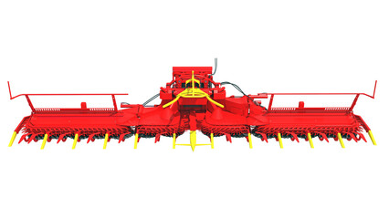 Wall Mural - Harvester Threshing Header 3D rendering on white background