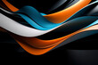 © MxCaptures - Abstract blue and orange background with lines - Generative Ai
