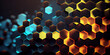 © MxCaptures - Abstract background hexagon pattern with glowing lights - Generative Ai