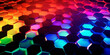 © MxCaptures - Abstract background hexagon pattern with glowing lights - Generative Ai