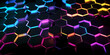 © MxCaptures - Abstract background hexagon pattern with glowing lights - Generative Ai