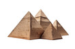 Giza pyramids on transparent background For decorating projects related to tourism. generative AI