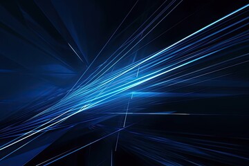 Futuristic Light Blue Pattern of Technology and Speed: Ray of Energy Wallpaper Illustration. Generative AI